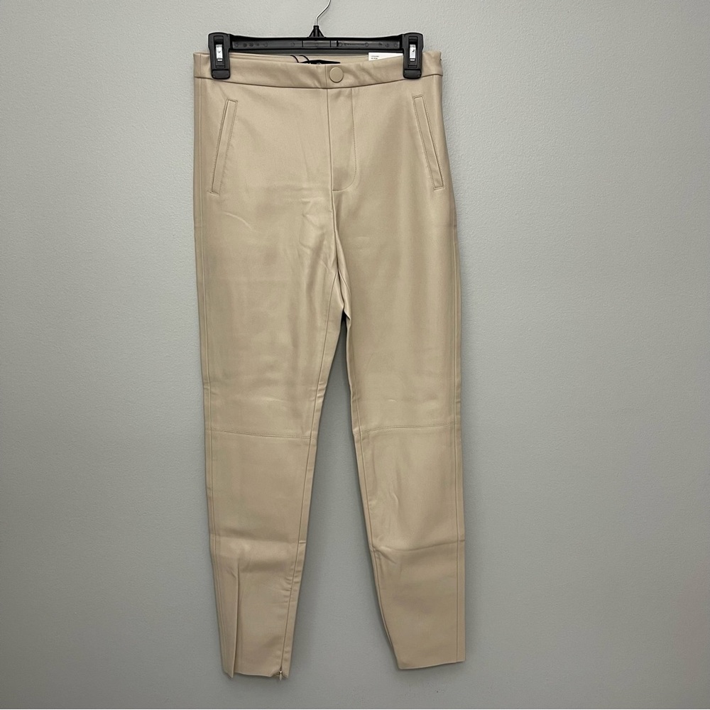 ZARA high rise leather leggings NWT